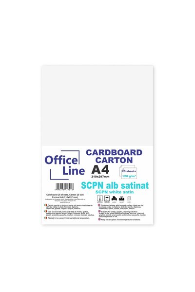 Libra Cardboard A4 120gr SCPN satin white top.25 sheets