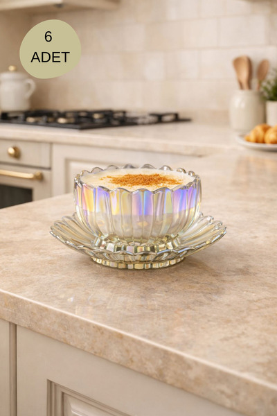 rova tr Titanyum Bohemia Serisi 6'lı Kase Seti - Sütlaç, Çerezlik, Meyve Sala...