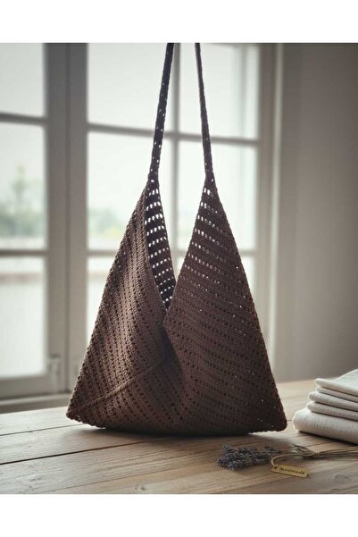 EliziBySevim El Örgüsü Makrome Zarf Çanta