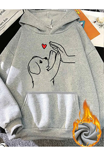 PENTHİLUS سترة رياضية لطيفة على شكل كلب مطبوع ، بغطاء رأس وجيوب على شكل كنغر ...