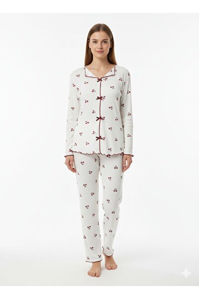 Sude Kadın Pijama Takımı Mevsimlik Uzun Kol