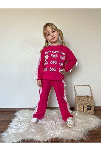 CARLA MARA Girl's Printed 2-Thread Bottom Top Tracksuit Set