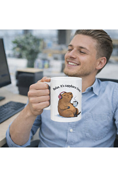 OEM Cana cu Capybara – Relax. It’s capybara time., pentru pauze zen la birou,...