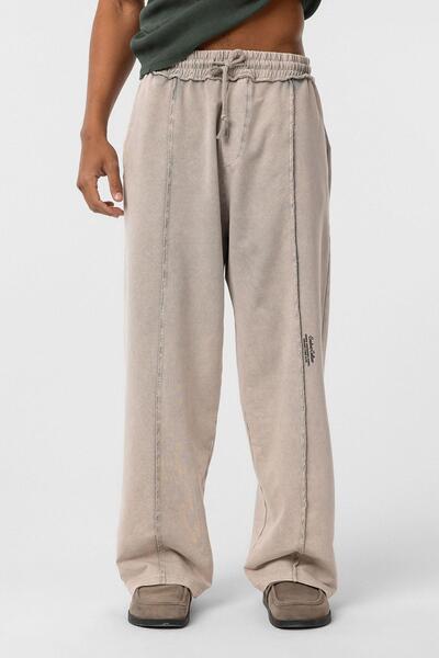 VAMOSCLO Washable Baggy Sweatpants Bottom Mink