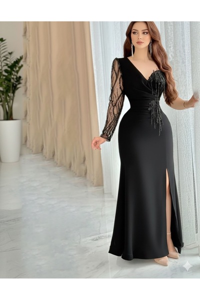 Star dresses فستان نسائي بلون الأسود الملكي