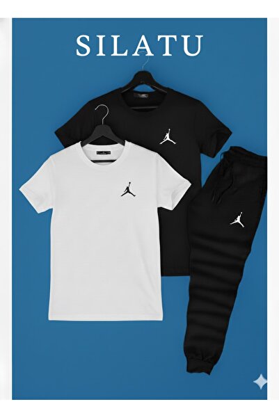 ADWAX Black-White T-Shirt Trackpants Baskettt