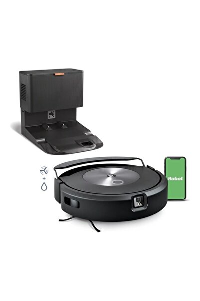 iRobot مكنسة روبوتية Roomba Combo j7+ للتنظيف والمسح، مزودة بخاصية التفريغ ال...