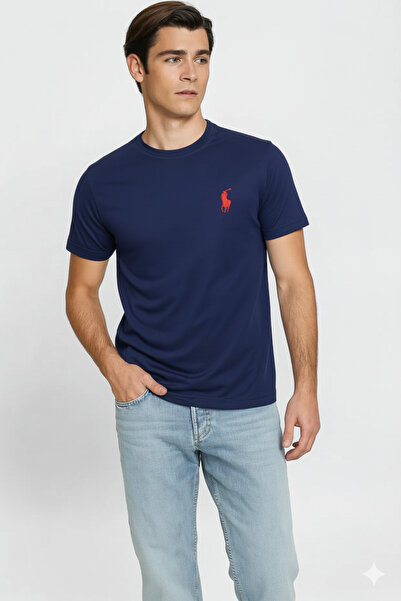 STITCH by MH Men's Embroidered Round Neck polo T-shirt