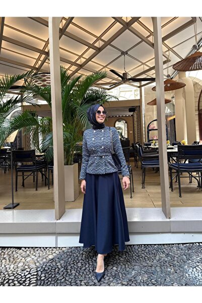 Moodbasic Jachetă cu nasturi dubli și model zig-zag