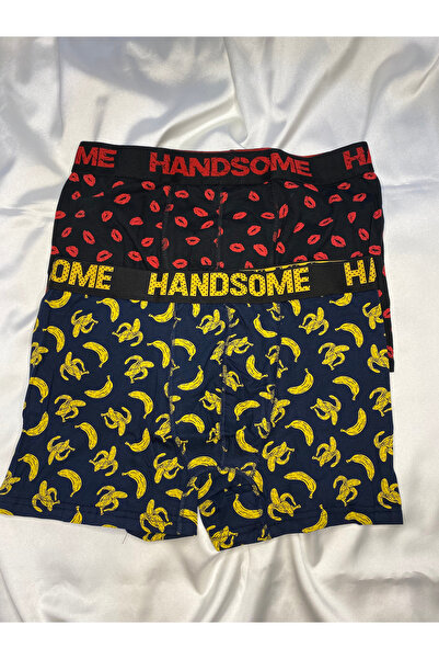 Erkek Pamuklu Desenli Boxer 2’li Set