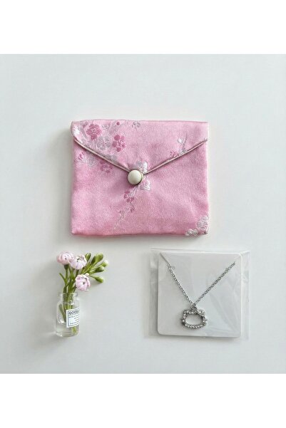 coquette butik Nakışlı Geleneksel Brokar Japon Çanta & Kulaklık Anahtarlık Pe...