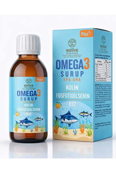 Welive Omega 3 EPA DHA Kolin Fosfatidilserin B12 İçeren Şurup 150 ml