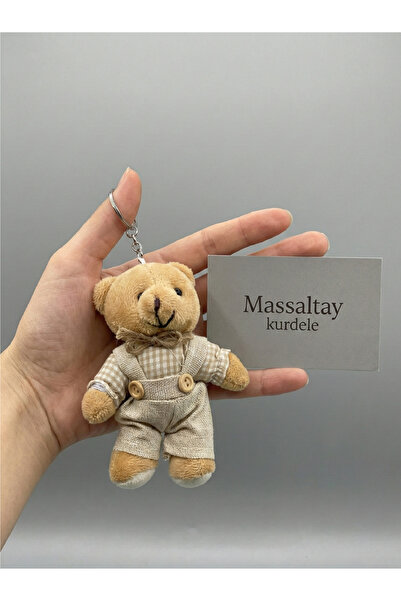 Massaltay Plush Teddy Bear with Clothes Men's Keychain – Cute Gift and Bag Ac...