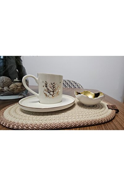 Patiska Tasarım وعاء تقديم القهوة من الجوت |   طقم أدوات مائدة أمريكي مصنوع ي...