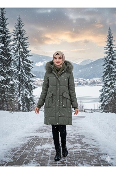 Moodbasic Fur Coat with Hooded Buttons