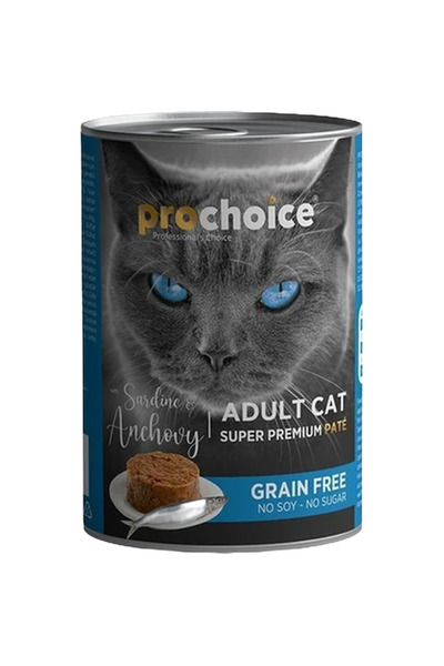 ProChoice Pro Choice Sardalya ve Hamsili Tahılsız Pate Yetişkin Kedi Konserve...