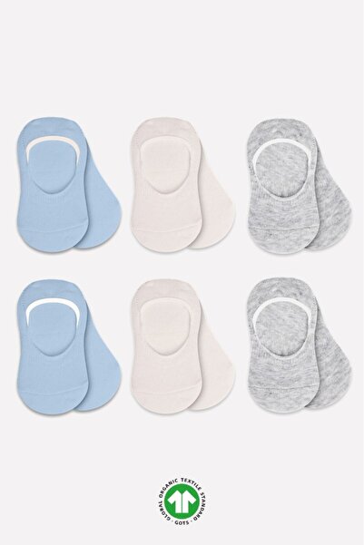 My Reality Fashion عبوة من 6 جوارب سيليكون باليه قطنية ممشطة 30101 أزرق إكرو ...