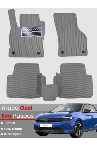 stiloto طقم دواسات EVA متوافق مع أوبل كورسا F (2019-2025) - مخصص للسيارة، سهل...