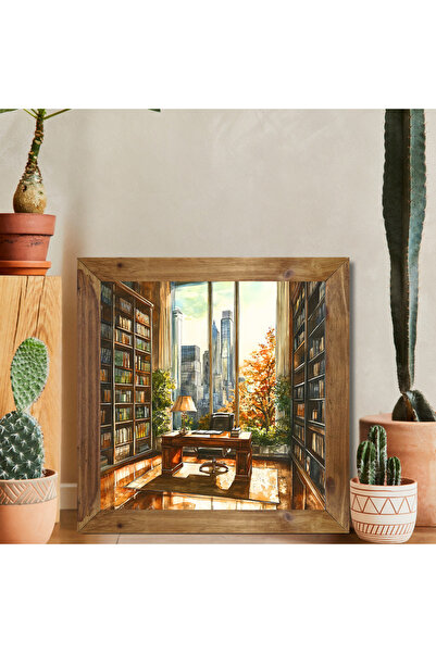 Tuba Decor Square Painting with Wooden Frame