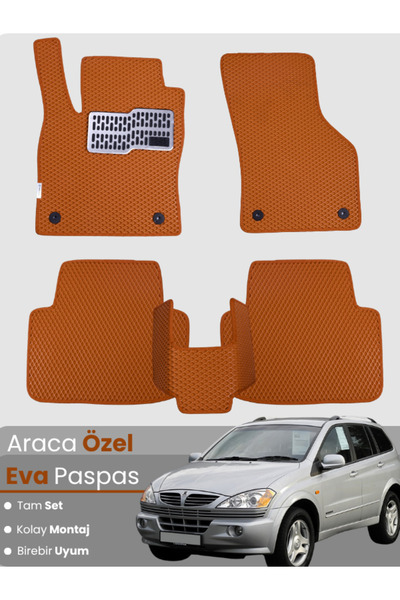 stiloto مجموعة كاملة من دواسات EVA متوافقة مع سيارة سانغيونغ كايرون (2005-201...