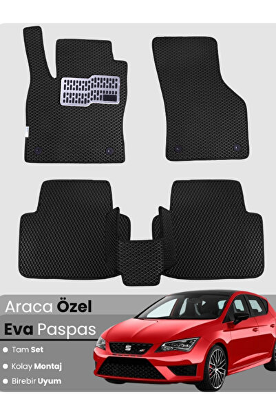 Guerrino Seat Leon 5F (2013-2020) Compatible Eva Floor Mat Full Set–Auto Mat,...