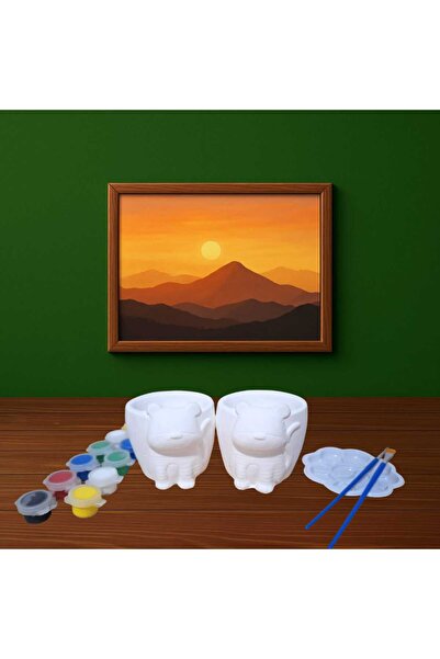 Edu&Hobby Seramik Boyama Seti Sevimli Hayvan Figürlü Bardak | Fırça & Boya | ...