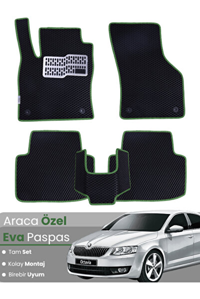 stiloto مجموعة كاملة من دواسات EVA متوافقة مع سيارة سكودا أوكتافيا A5 (2004-2...