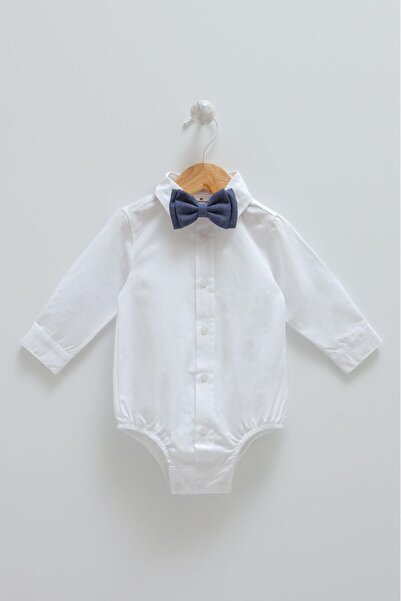 Caramell 100% Cotton Baby Boy Shirt Bodysuit with Bow Tie 3-24 Months