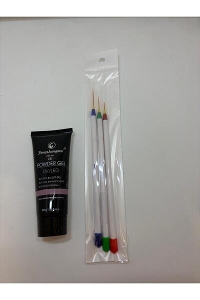 TLM FSM POLYGEL 18 Light Tan 30 ml,+ Set 3 pensule Nail Art Inclus