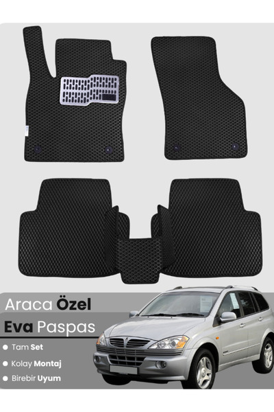 stiloto مجموعة كاملة من دواسات EVA متوافقة مع سيارة سانغيونغ كايرون (2005-201...