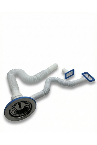 AKBELLİ GROUP Çöpmak Geniş Ağızlı Büyük Kafa Taşmalıklı Eviye Sifon Körüklü G...