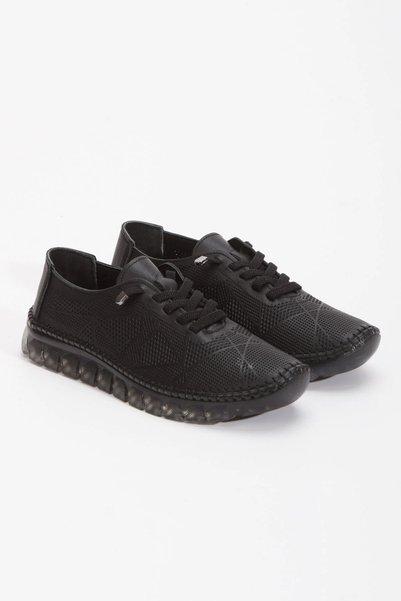 Adım Dünyası Genuine Leather Women's Casual Shoes – Orthopedic Sole, Perforated Laces Comfortable Mother & Comfort Shoes