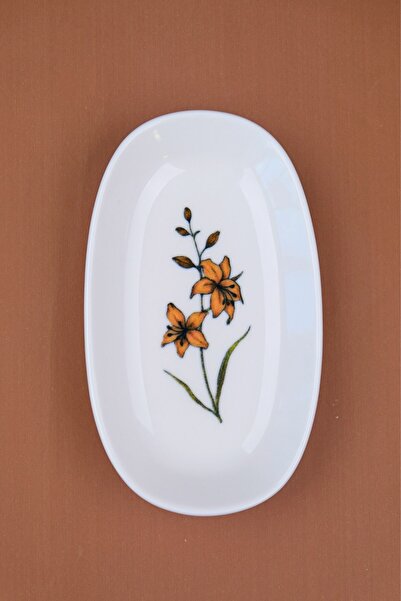 tabakevi Tabak Evi Porcelain Azelya Oval Boat Plate 15X8,5X2Cm Single