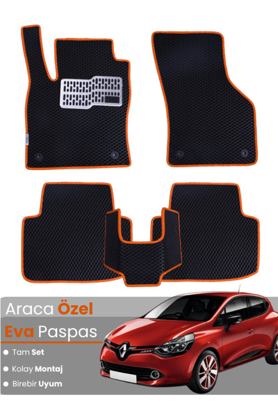 stiloto مجموعة كاملة من دواسات EVA متوافقة مع رينو كليو 4 (2012-2019) - خاصة ...