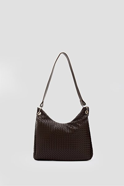 I Love Shoes Noelis Women's Shoulder Bag Light Brown Knitted Patterned