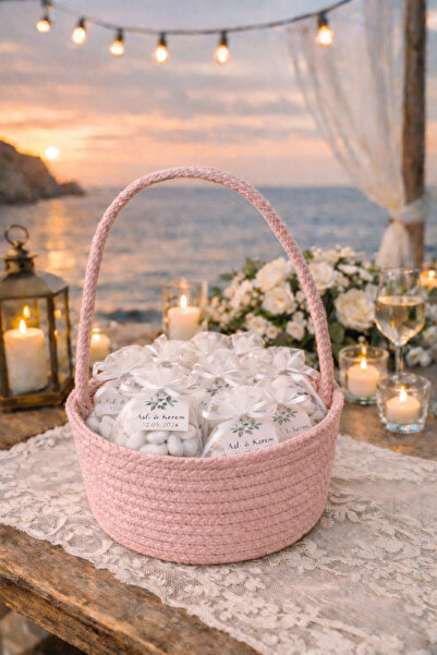 ÖRGÜM Coș Coș de nuntă Coș decorativ multifuncțional 15x7 Cm