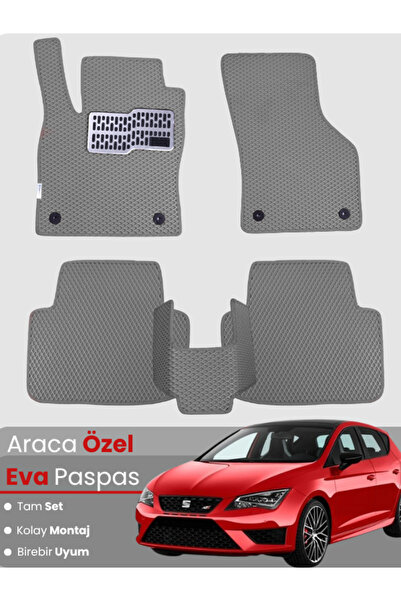 Guerrino Seat Leon 5F (2013-2020) Compatible Eva Floor Mat Full Set–Auto Mat,...