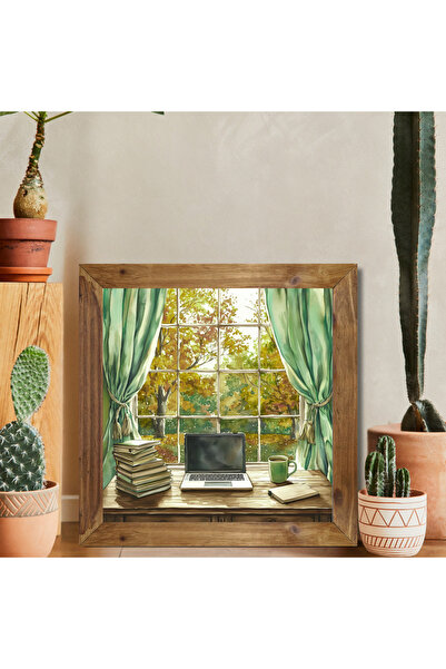 Tuba Decor Tablou pătrat cu rama din lemn