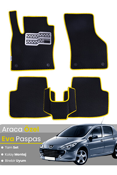 stiloto مجموعة كاملة من دواسات EVA متوافقة مع بيجو 307 (2001-2008) - مخصصة لل...