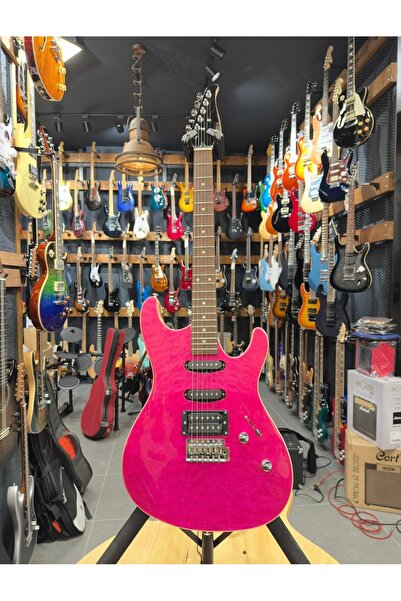 PENA MÜZİK Pembe Elektro Gitar Özel yapım