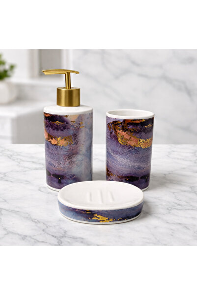 Malooki Porcelain Bathroom Accessories Set with Modern Design – 3 pieces