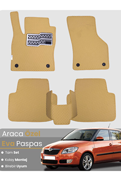 stiloto مجموعة كاملة من دواسات EVA متوافقة مع سيارة سكودا فابيا 2 (2007-2014)...