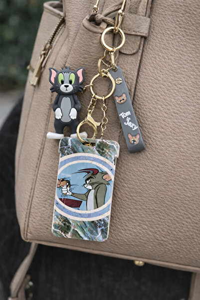 fafa home Imported Tom&Jerry Keychain'Tom' with Business Card Holder