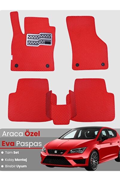 Guerrino Seat Leon 5F (2013-2020) Compatible Eva Floor Mat Full Set–Auto Mat,...