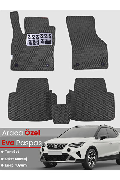 stiloto مجموعة كاملة من دواسات EVA متوافقة مع سيارة سيات أرونا (2021-2025) - ...