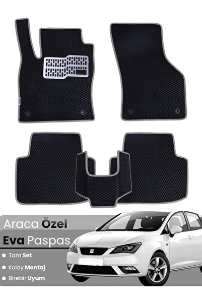 stiloto مجموعة كاملة من دواسات EVA متوافقة مع سيارة سيات إيبيزا ستيشن واجن (2...