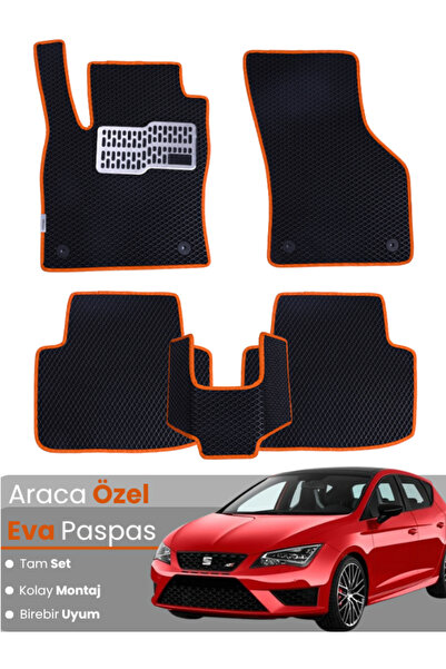 Guerrino Seat Leon 5F (2013-2020) Compatible Eva Floor Mat Full Set–Auto Mat,...
