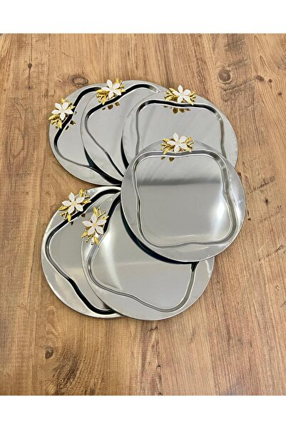 Maglor Luxury 6-Piece Selvi Model Coffee Presentation Tray with Daisy Accesso...