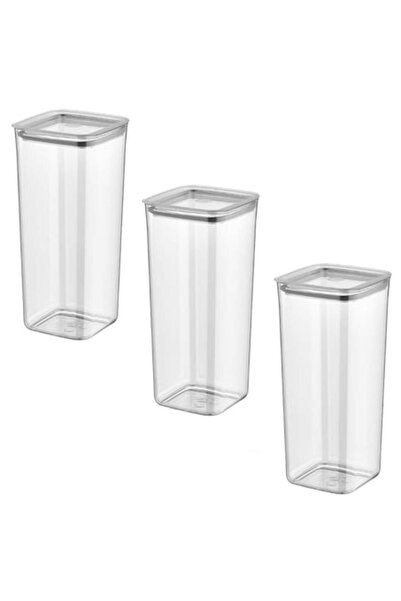VİP AHMET Set of 3 Food Storage Boxes VA™ VP.265 SUDE, 3x1700 ml, Transparent