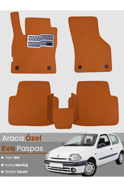 stiloto مجموعة كاملة من دواسات EVA متوافقة مع رينو كليو 2 (1998-2004) - مخصصة...